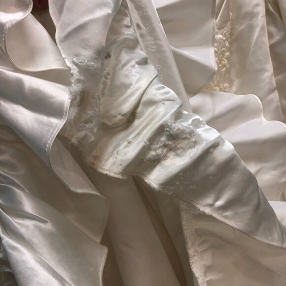 ZOMBIE Dead Corpse Bride, Halloween Wedding Dress, DAMAGED, Vintage Haunting - Picture 15 of 15